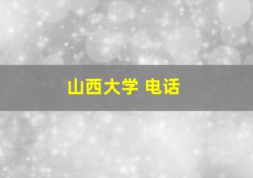 山西大学 电话